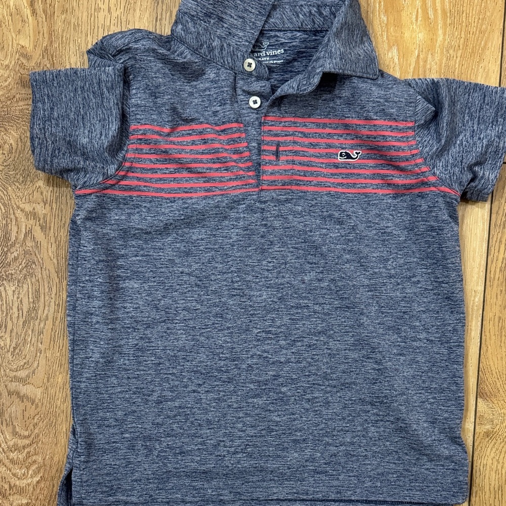 Vineyard Vines boys Polo 4-Shirt bundle - Pink, white, and Blues size 5,6,7 - Picture 6 of 7